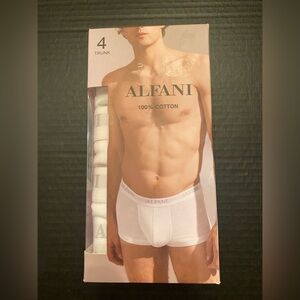 Alfani Men’s‎ 4 Pack Trunks Boxer Briefs in White Size XL 38-40 NWT